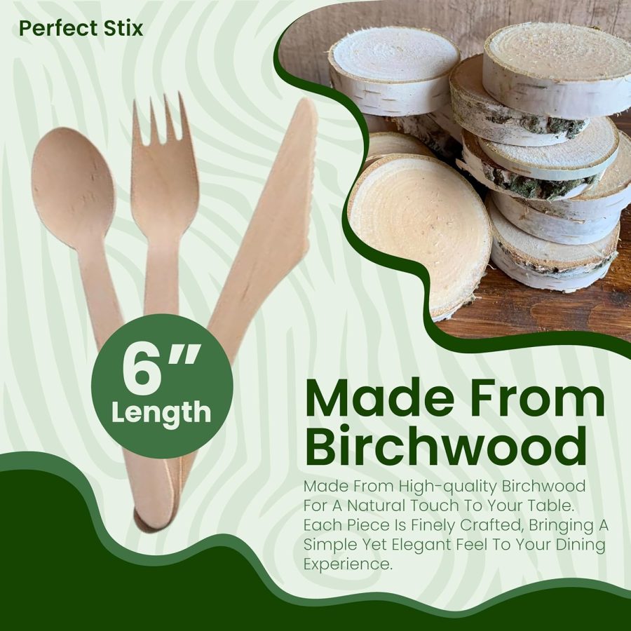 Wooden Cutlery Kit. Pack of 200 - Image 2